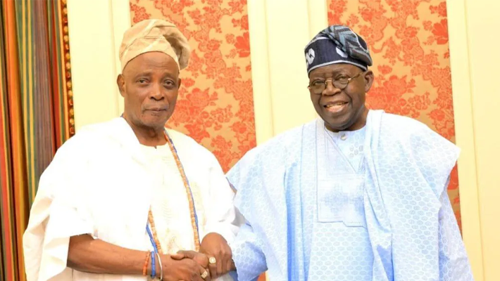 Oba Rasheed Ladoja and President Bola Tinubu