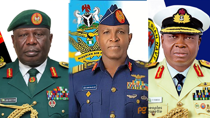 Lit-Gen. Olufemi Oluyede, Air Marshal Hasan Abubakar, Admiral Emmanuel Ogalla