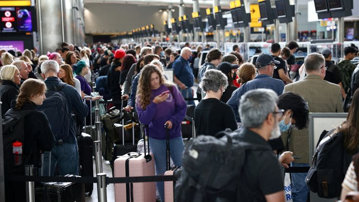 Passengers at Heathrow airport