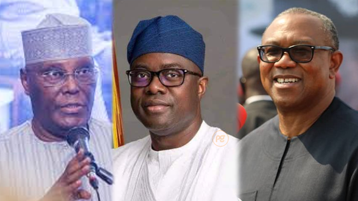 Atiku, Seyi Makinde and Peter Obi