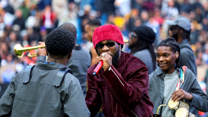 Burna Boy performing