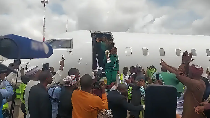D’Tigress arrive Abuja