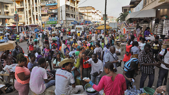 Ghanaians at a market