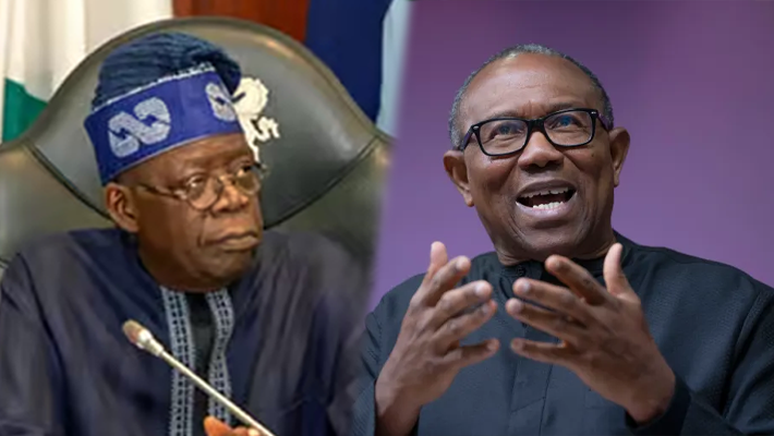 President Bola Tinubu and Peter Obi