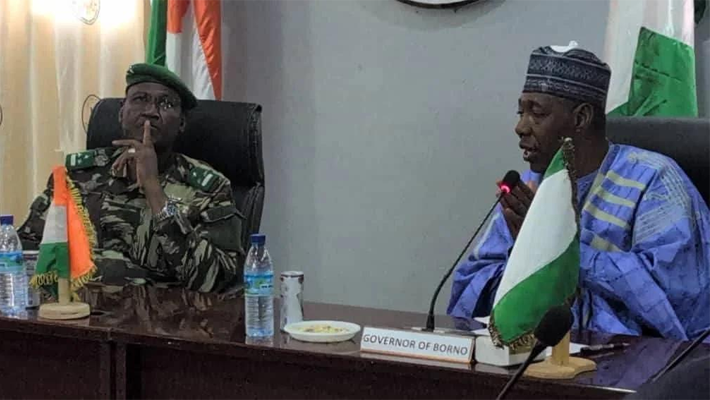 Babagana Zulum and Brig.-Gen. Mahamadou Bagadoma