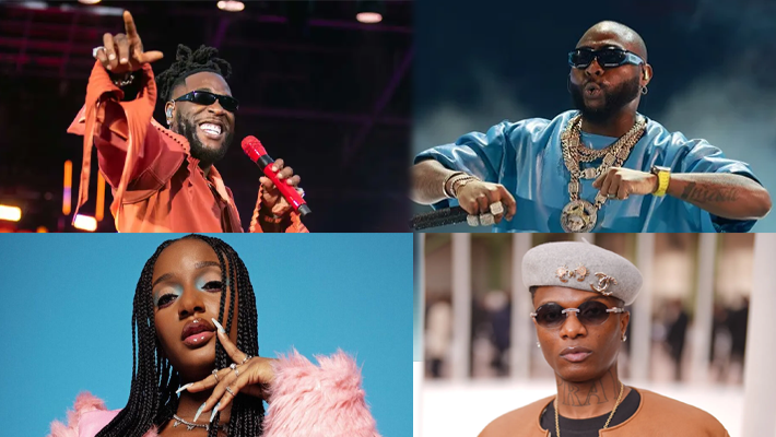 Burna Boy, Davido, Ayra Starr, Wizkid
