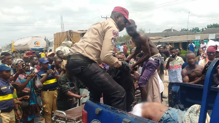 LASTMA officials at an accident scene