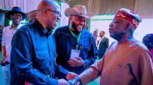 Peter Obi speaking with Bola Tinubu