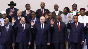 Vladimir Putin and African leaders (Credit: Global Magazine)