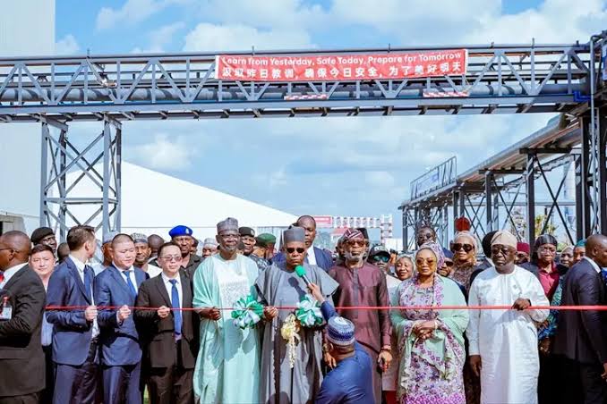 Abdullahi Sule at the lithium plant.