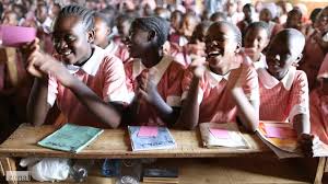 Female pupils in classroom
