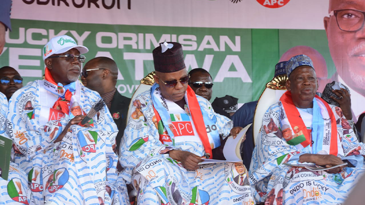 Lucky Aiyedatiwa,Kashim Shettima and Abdullahi Ganduje