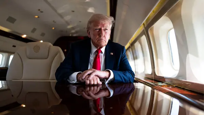 Trump aboard plane