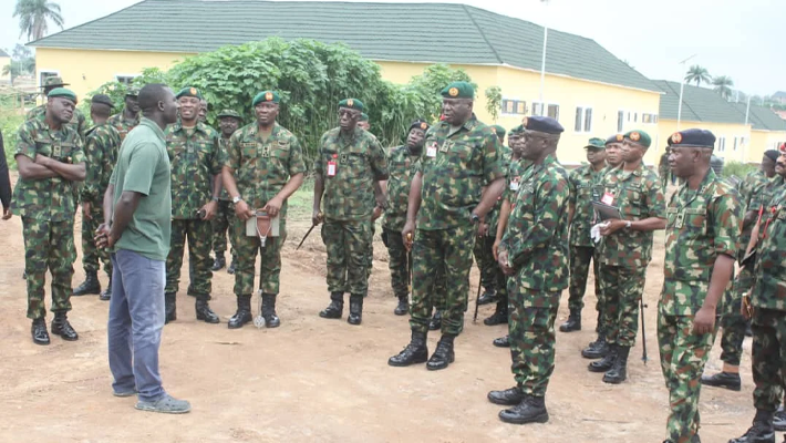Olufemi Oluyede at the Nigerian Army Depot in Osogbo