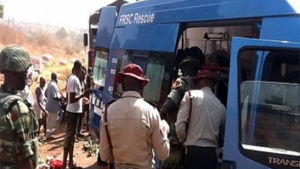 FRSC at an accident scene used to ilustrate the story
