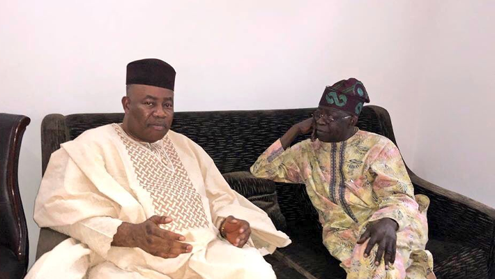 Akpabio speaking with Tinubu