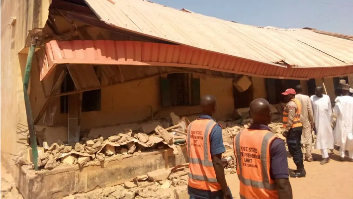 collapsed classroom in Yobe