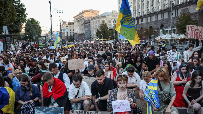 Protesters in Ukraine