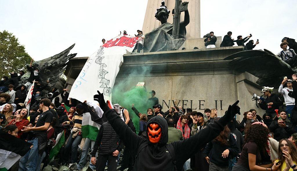 Protest in Germany or Italy