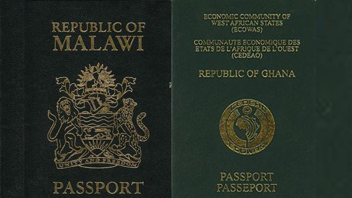 GHANA, MALAWI PASSPORTS