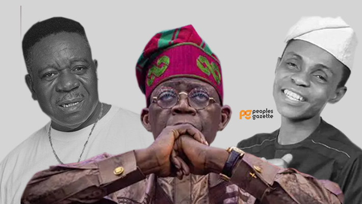 John Okafor, famously known as Mr Ibu, President Bola Tinubu and Sisi Quadri.