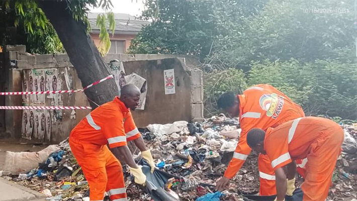 LAWMA clearing waste in Oshodi