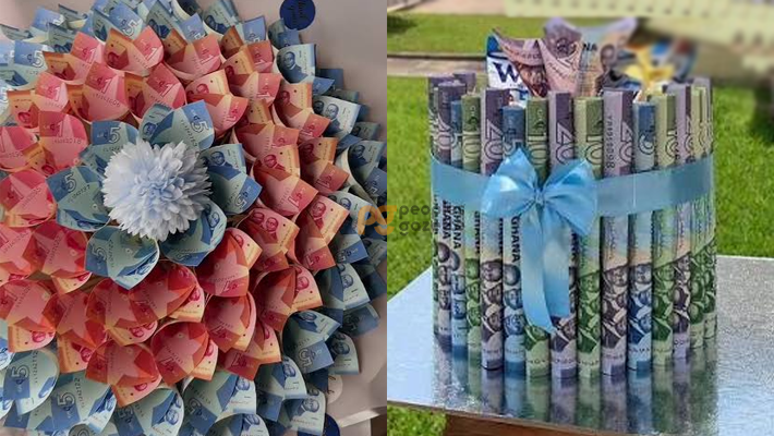 Money bouquet, money cake in Ghana