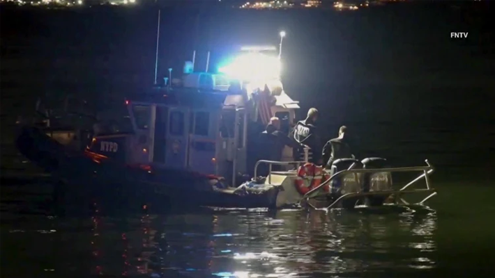 New York City police on scene of the boating accident