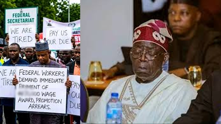 Protesting federal workers, Tinubu sleeping