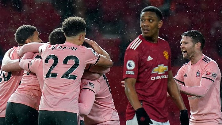 Sheffield defeat Manchester United at Old Trafford