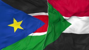 Sudan and South Sudan flags