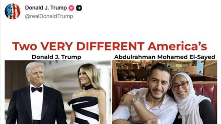 Donald and Melania Trump, Abdul El-Sayed and his wife