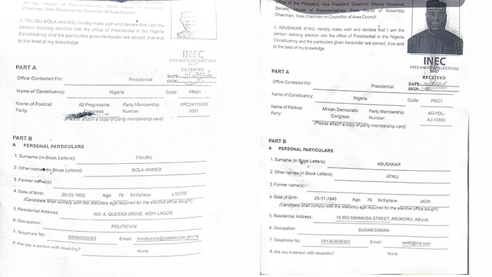 Tinubu and Atiku's Credentials