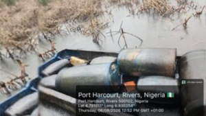 Litres of illegally refined diesel