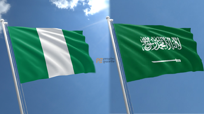 Nigeria and Saudi Arabia flags