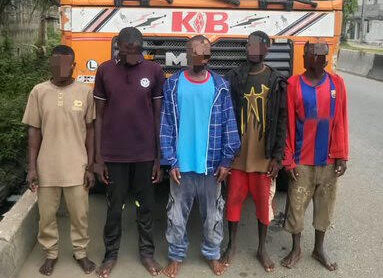 Five suspected vandals