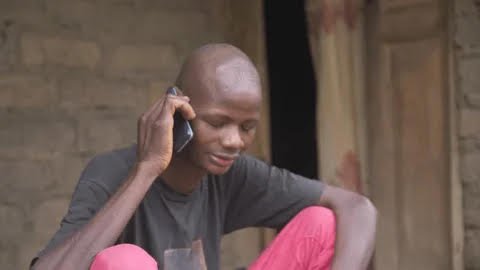 Africans making phone call