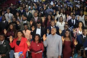 Inductees in the 56th Physicians’ Oath-Taking Ceremony (Sponsio Academica) at the University of Calabar on Tuesday