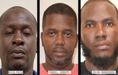 Kevin Price, Rondell Dwayne Roberts and Delon Granderson