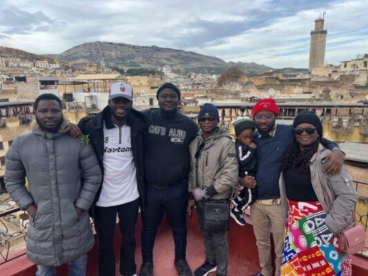 (Nigerian AFCON tourists inside Fes el Bali)