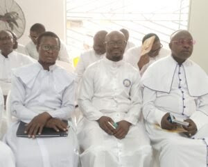 From right is Special Apostle Segun Adio at the middle is Mr Femi Akinpelu and member of the elders council.