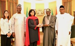 President Bola Tinubu with a delegation from Gavi, the Vaccine Alliance, on Friday at the State House, Abuja.