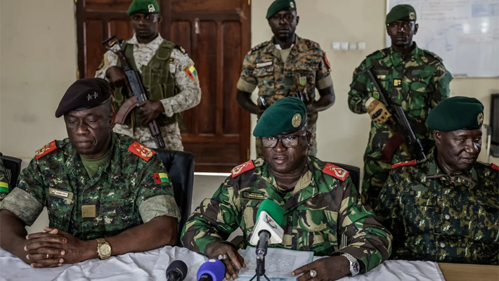 military officers making the announcement 