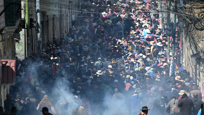 The protesters on the streets of Bolivia