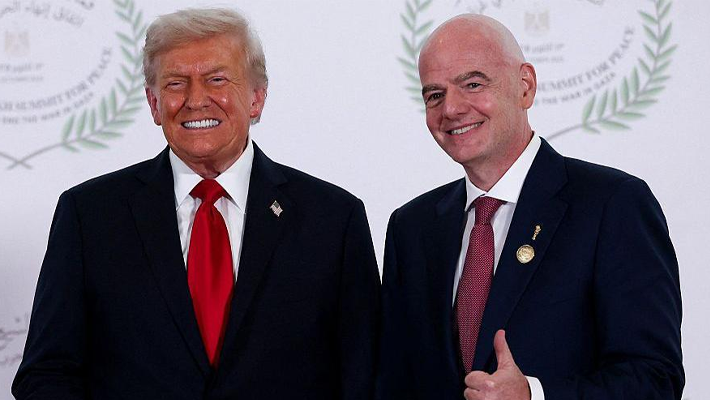 Infantino with Trump
