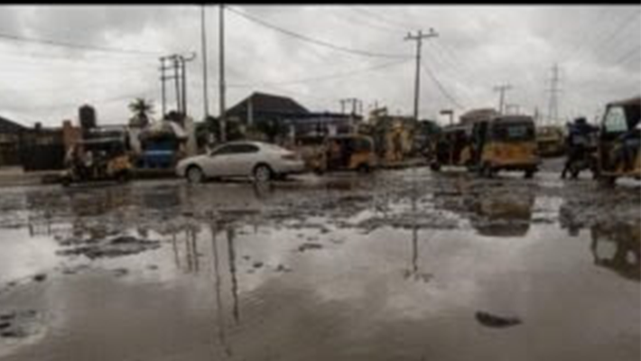 A flood scene in Ejigbo LCDA