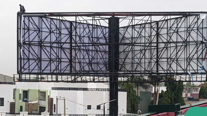 Ibrahim Abubakar on the billboard