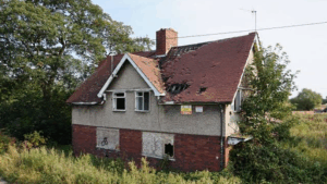 A dilapidated house in the UK