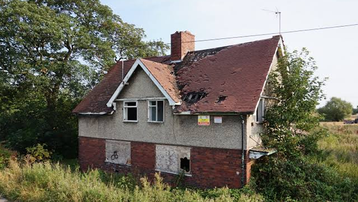 A dilapidated house in the UK